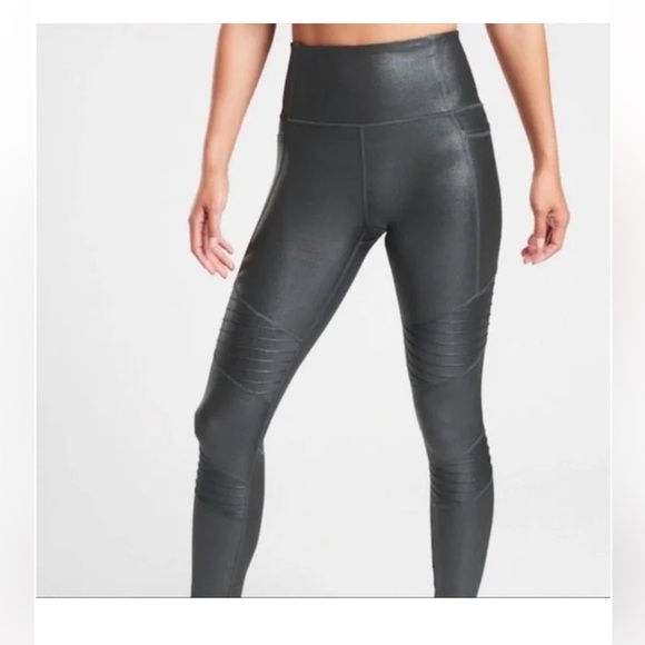 🌿Athleta Inclination Shimmer Moto Tight, size XS🌿 - Picture 2 of 13